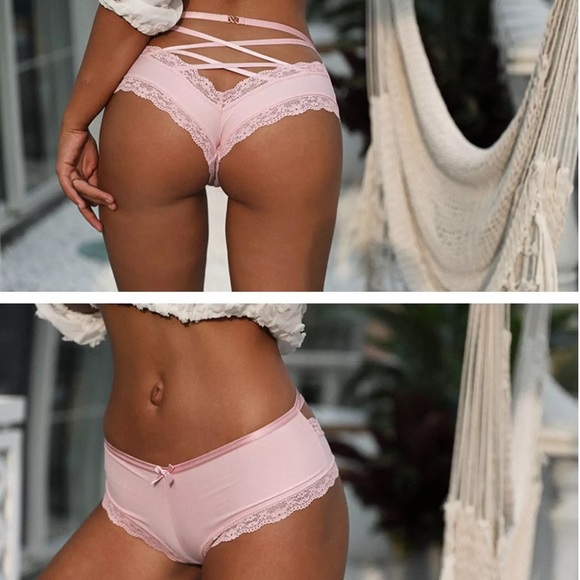 Color Options! Sexy Crossing Panties Lace Edge Seamless Underwear Lingerie - Picture 9 of 12